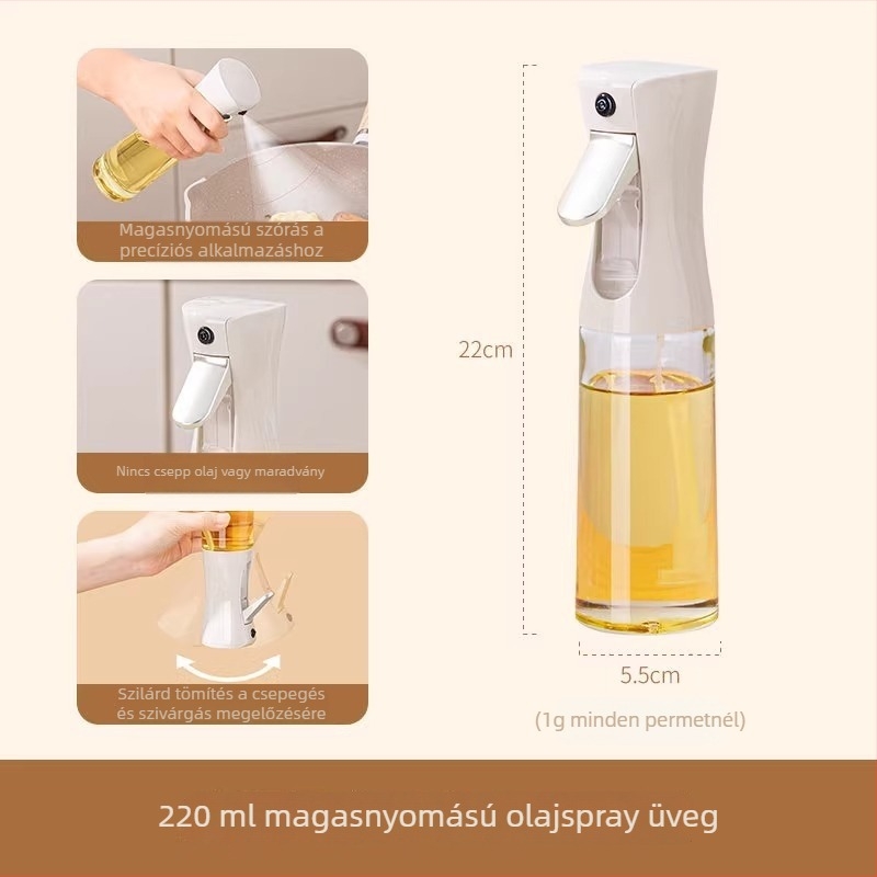 Olajspray üveg • magas boroszilikát üveg • funkció: olajspray • stílus: modern minimalista • modell HNBH10419-1