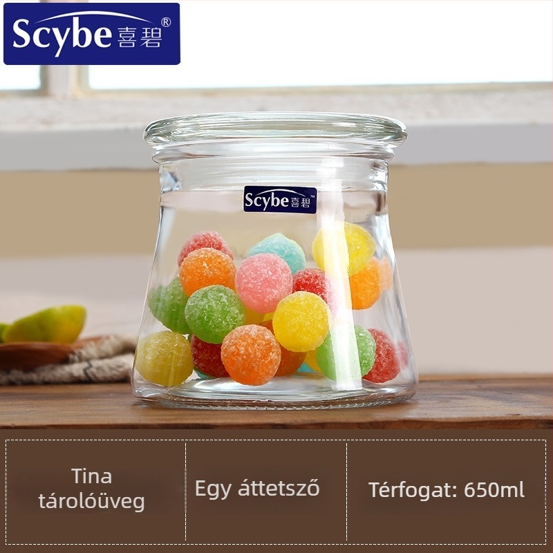 Üveg tárolóedény • Márka: scybe/Xibi • Anyag: Üveg • Kapacitás: 650–1200 ml • Stílus: Modern egyszerű