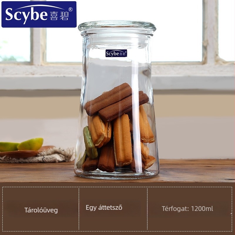 Üveg tárolóedény • Márka: scybe/Xibi • Anyag: Üveg • Kapacitás: 650–1200 ml • Stílus: Modern egyszerű