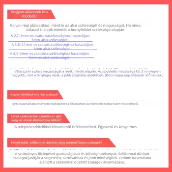 Ajtó- és ablak tömítő szalag, alumíniumötvözet, modell YL-MTPT, kopásálló és öregedésálló, tömítés, ütésállóság és hangszigetelés