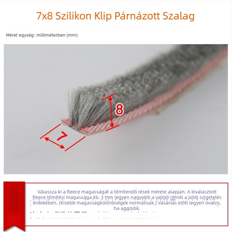 Ajtó- és ablak tömítő szalag, alumíniumötvözet, modell YL-MTPT, kopásálló és öregedésálló, tömítés, ütésállóság és hangszigetelés