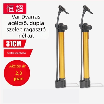 30 cm hosszú, nagy nyomású kézi pumpa kerékpárokhoz és elektromos járművekhez, vascsővel, hordozható mini lábpumpa