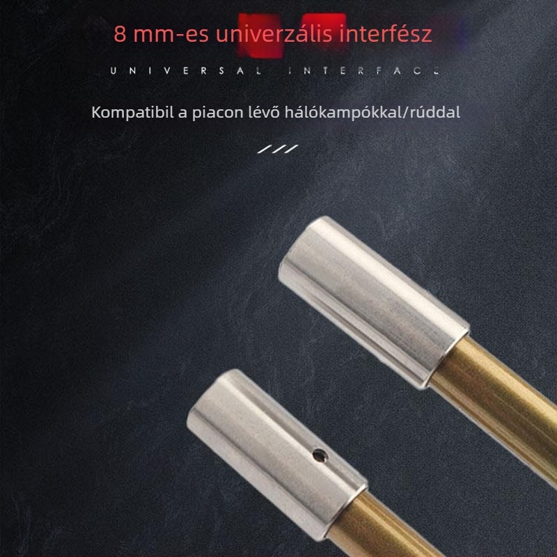 Rozsdamentes acélból készült dip-net rod connector DIY horgászbot módosításhoz; márka FISHERBON; anyag: rozsdamentes acél