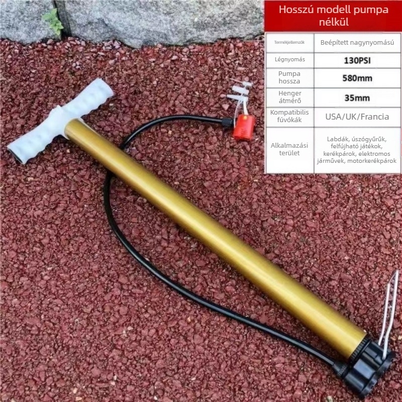 Kézi pumpa kerékpárokhoz, mountain bike-hoz és elektromos járművekhez; otthoni pumpa; gyermekeknek szóló felfújható játék.