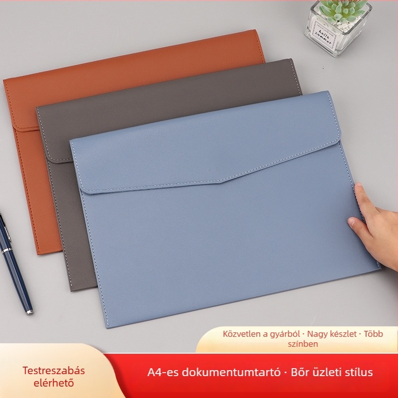 Bőr dokumentumtáska mágneszáras, téglalap alakú, márka Wenzhou zhenyan stationery