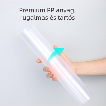 Átlátszó PP dokumentum-dosszié, L-alakú tárolótaska, Deli márka, modell 5706, vastagság 0,18 mm