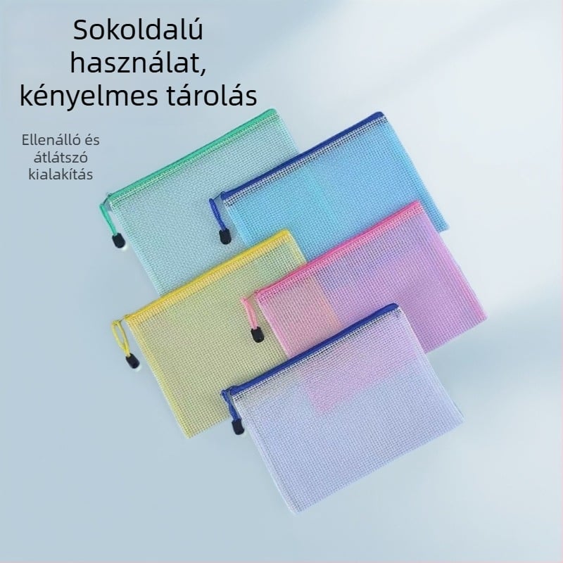 Hondurasie átlátszó PVC hálós cipzáras dokumentumtáska
