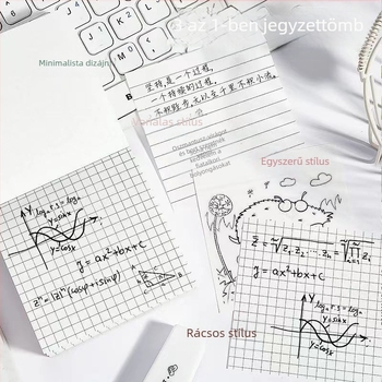 Koreai stílusú három az egyben ragasztós jegyzetfüzet, diákoknak tervezett kreatív jegyzetek, téphető lapok, ultra vastag, téglakő-formájú