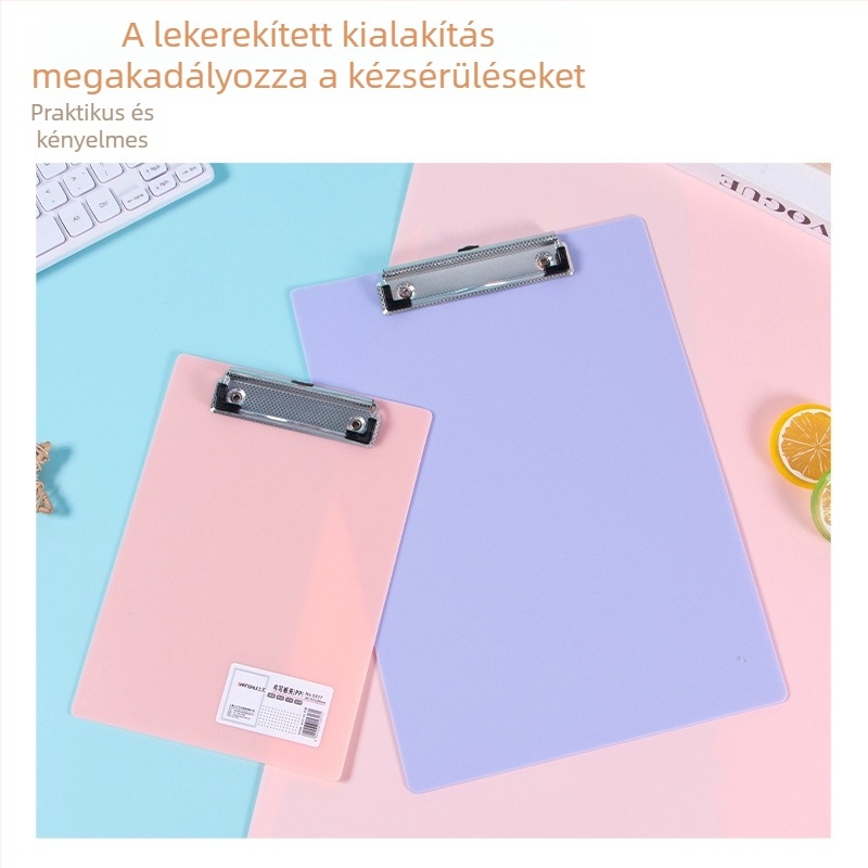 A5 Morandi író‑tábla dosziéval és klippel, diákoknak, irodai alátét, vastagabb írásfelület