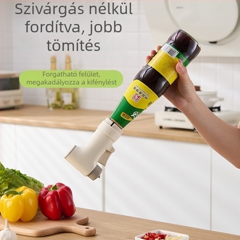 Pisztolytípusú kézi pumpa osztrigás szószhoz, ABS, nyomtatott logó, koreai stílus, Pan Hong