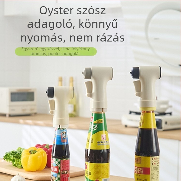 Pisztolytípusú kézi pumpa osztrigás szószhoz, ABS, nyomtatott logó, koreai stílus, Pan Hong
