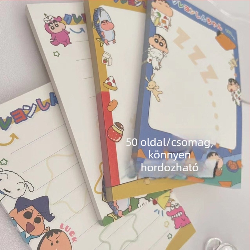 Jegyzetfüzet kitéphető oldalakkal, Crayon Shin-chan mesetémájú, 50 oldal