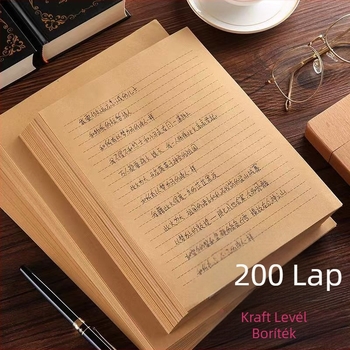 Kraft papír levélpapír készlet, kínai boríték stílus, Model 1, logó nélküli