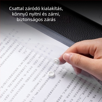 Deli átlátszó dokumentumtáska kapcsos záródással, vastagított, vízálló, PP anyag