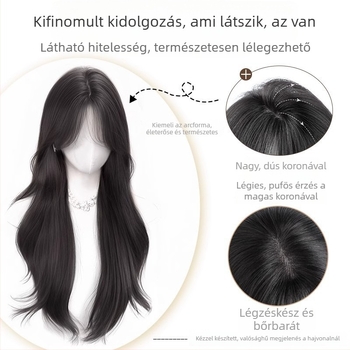 Női paróka hosszú göndör hajjal, selyemkeverék, volumen, mechanikus feldolgozás