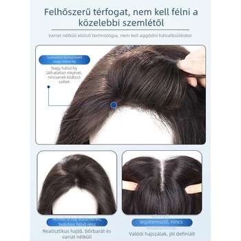 Felső rész paróka valódi hajból, dús volumen, nagy hullámok