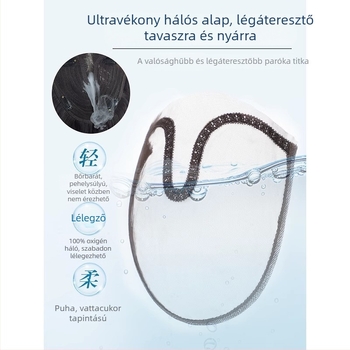 Felső rész paróka valódi hajból, dús volumen, nagy hullámok