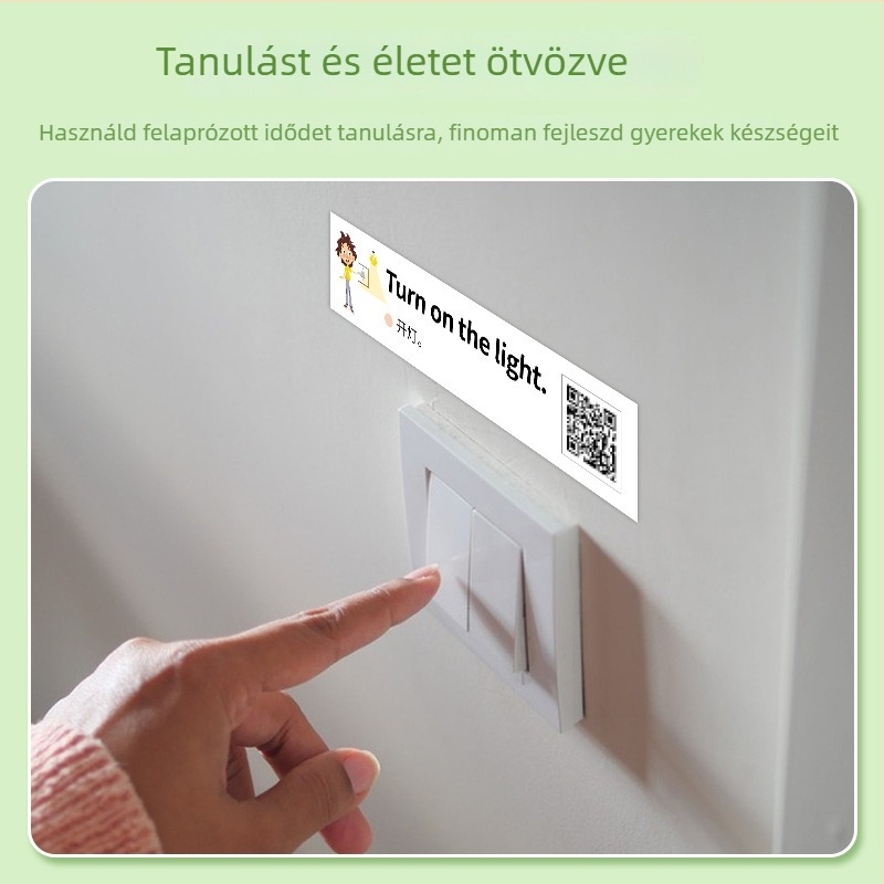 Kisgyermekek számára szóló angol beszéd gyakorló matricák – rövid kifejezések mindennapi helyzetekhez, téphető jegyzetek; Márka: Hongmeng culture; Ragaszható: Igen; IP státusz: Nem