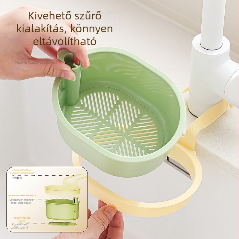 Mosogatóhoz tartozó lefolyókosár, függesztett kivitel — ABS anyag, lefolyó funkció, Modell 223549, Márka Lemon