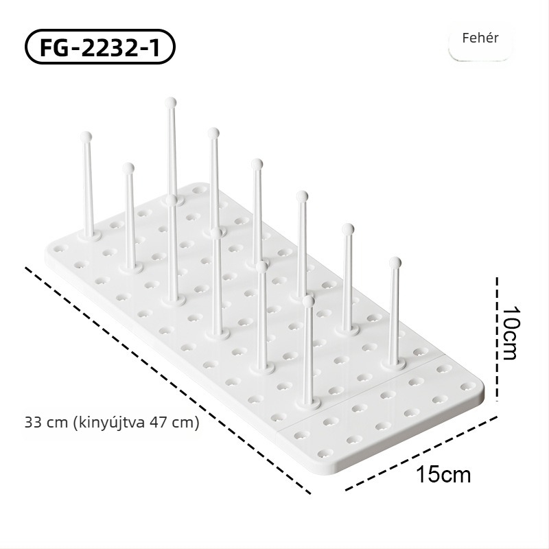 Jiaying Edényállvány perforált panellel, húzható kivitel, kód Fg-2231-1
