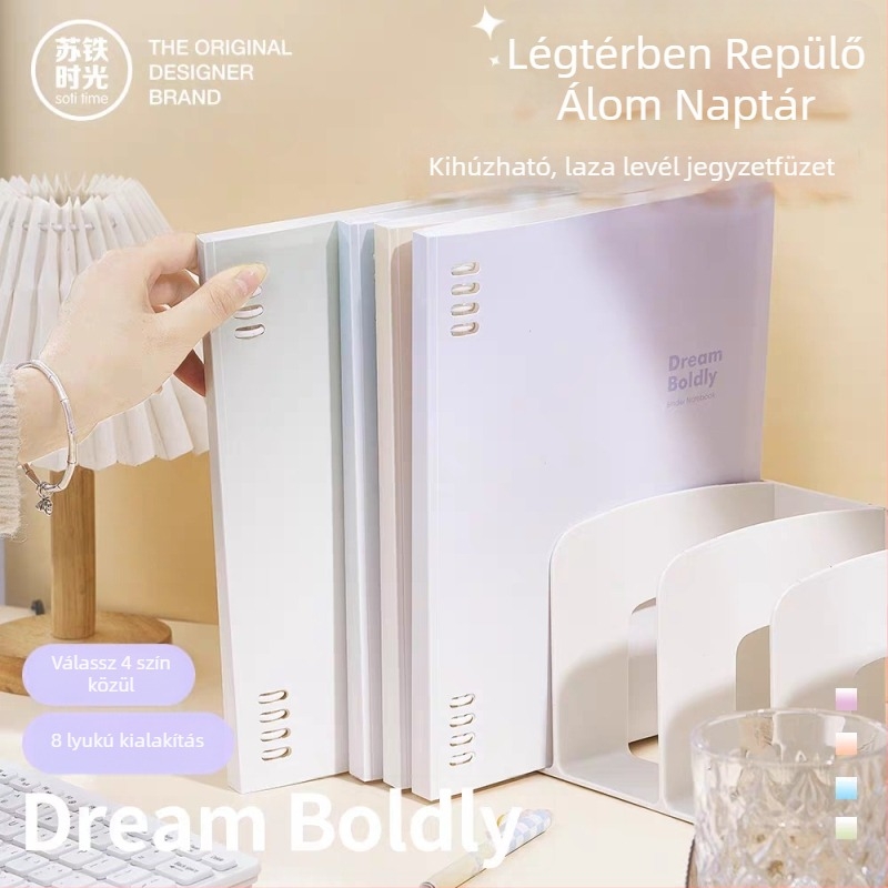 Leválasztható lazító kötésű jegyzetfüzet PVC borítóval, cellulóz alapú belső, 100 g/m², 50–100 oldal, japán-koreai stílus, gyémánt mintázat