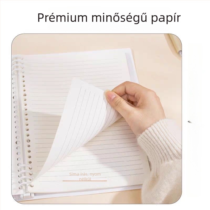 Leválasztható lazító kötésű jegyzetfüzet PVC borítóval, cellulóz alapú belső, 100 g/m², 50–100 oldal, japán-koreai stílus, gyémánt mintázat