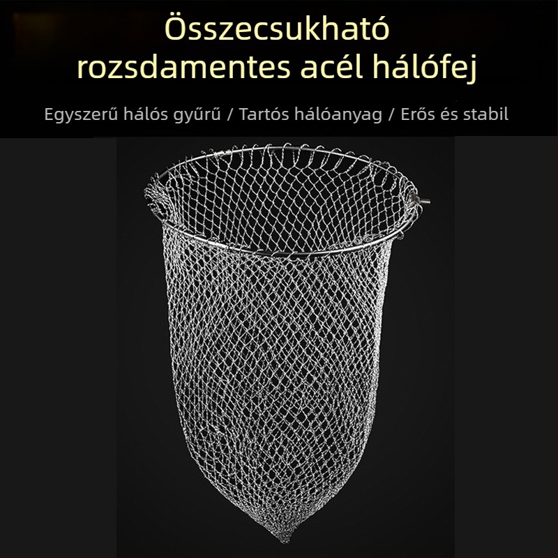 Összecsukható rozsdamentes acél hálófej nagy halakhoz