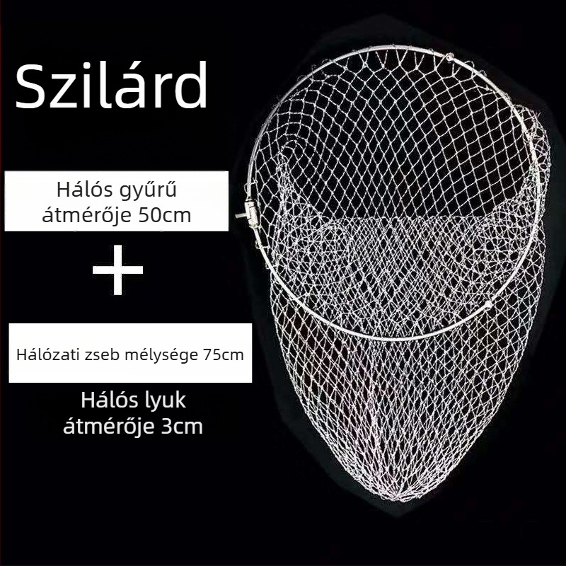 Összecsukható rozsdamentes acél hálófej nagy halakhoz