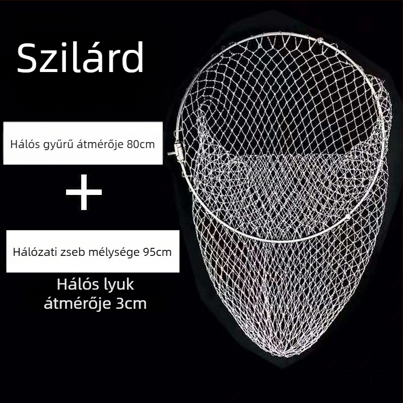 Összecsukható rozsdamentes acél hálófej nagy halakhoz