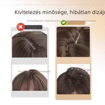 Koni női teljes fejparóka – hosszú göndör haj, élethű szálak, mindennapi viselet, magas koronával és nagy hullámokkal