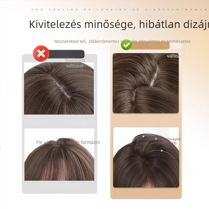 Koni női teljes fejparóka – hosszú göndör haj, élethű szálak, mindennapi viselet, magas koronával és nagy hullámokkal
