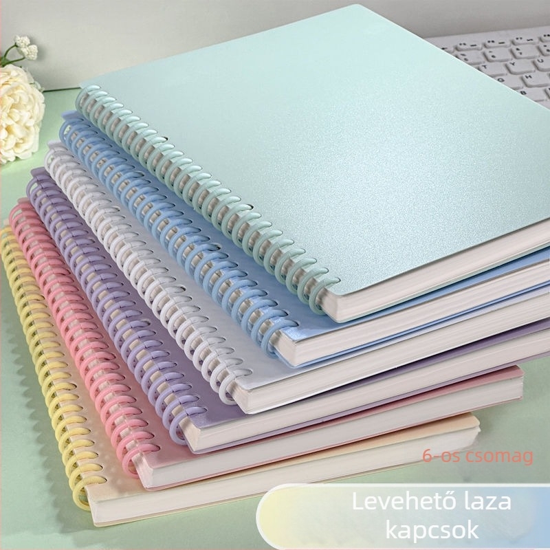 Leválasztható gyűrűs jegyzetfüzet, minimalistA dizájn diákok számára