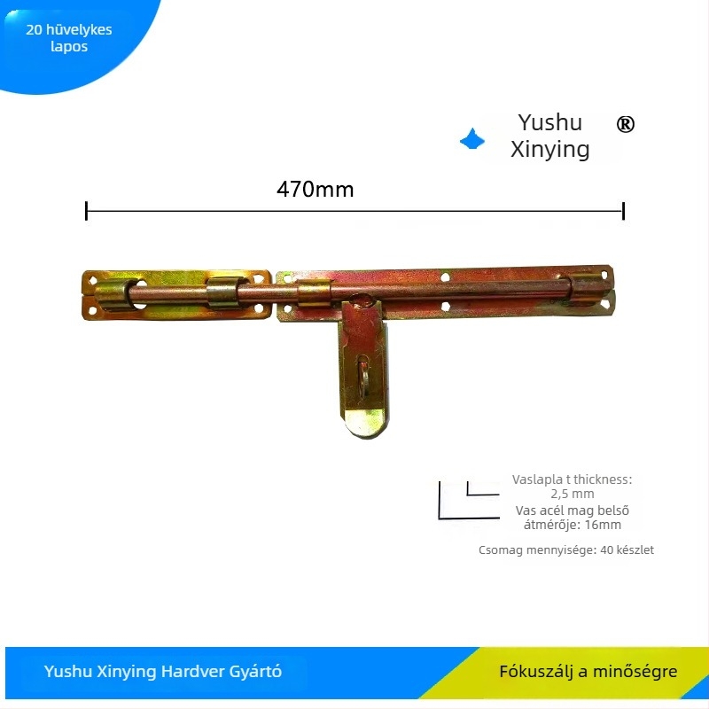 Butterfly latch, vas ajtócsap vastagodott és megerősített modell