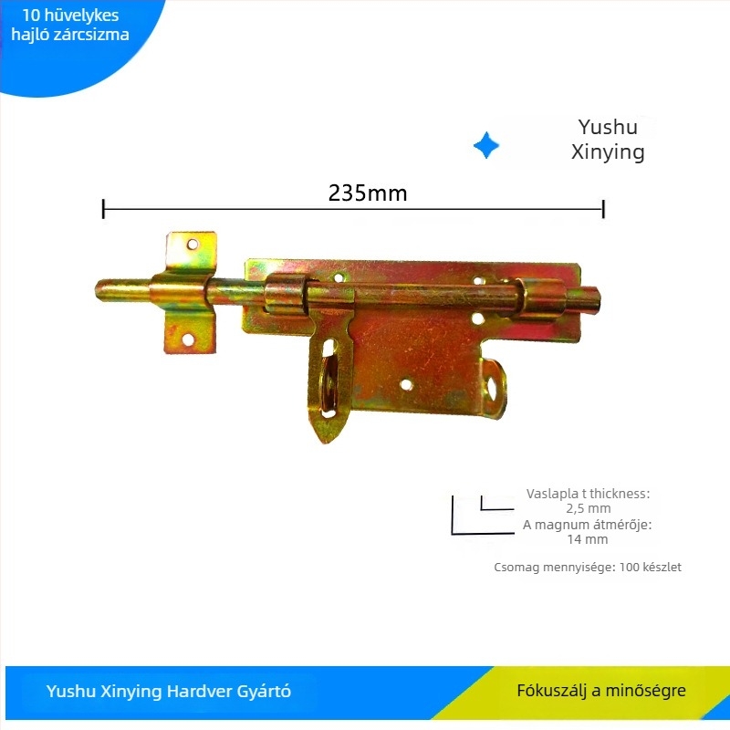 Butterfly latch, vas ajtócsap vastagodott és megerősített modell