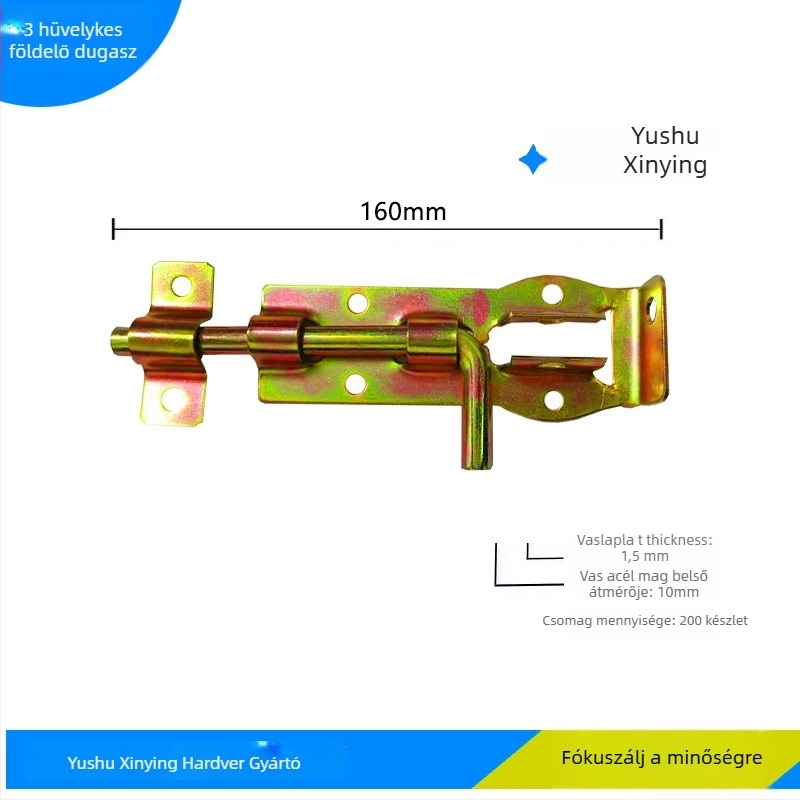 Butterfly latch, vas ajtócsap vastagodott és megerősített modell