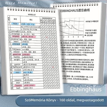 Kaba Bear angol szókincs notesz PP borítóval, loose-leaf kötés, fa cellulóz alapú papír, 80 g/m², 100 oldal