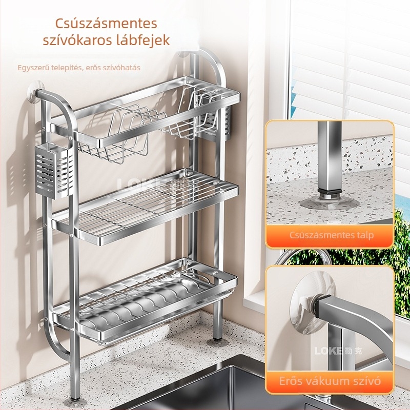 Rozsdamentes acél edényállvány, ultra-szűk, falra szerelhető, Xianhui márka, modern minimalista stílus