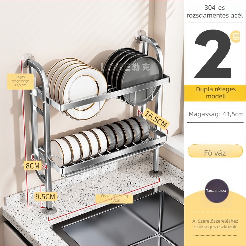 Rozsdamentes acél edényállvány, ultra-szűk, falra szerelhető, Xianhui márka, modern minimalista stílus