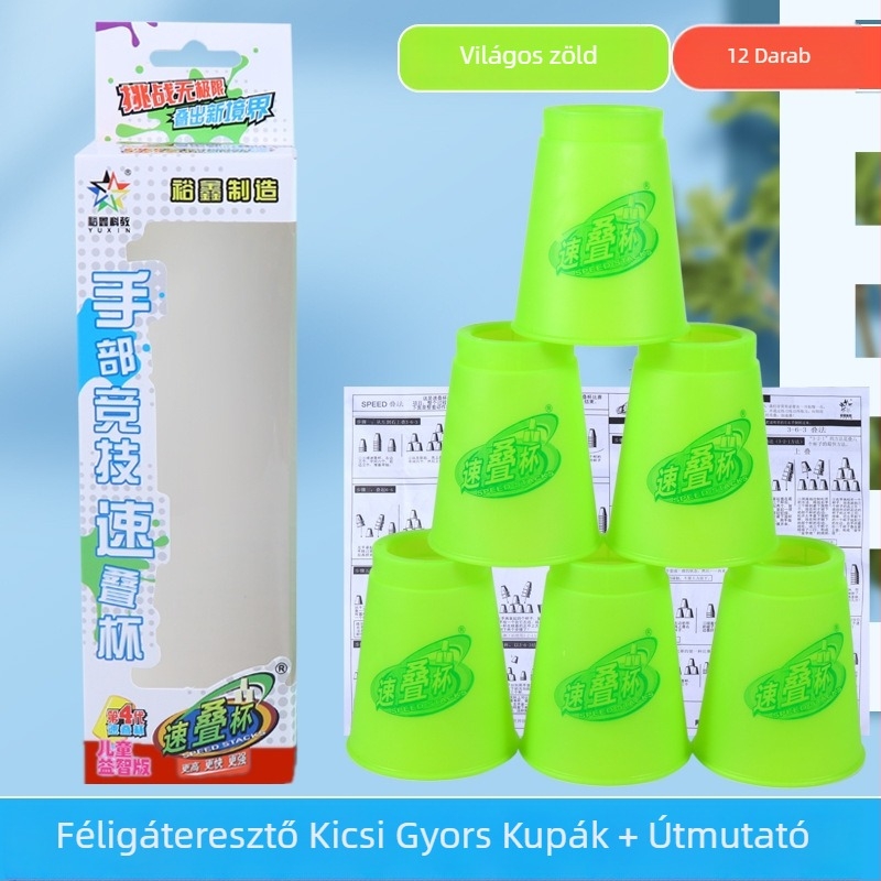 Yuxin torony pohár versenykészlet – műanyag fejlesztő játék 7–14 éveseknek, fejleszti a kéz–szem koordinációt, 3C tanúsítvány (kód 2009152203003176)