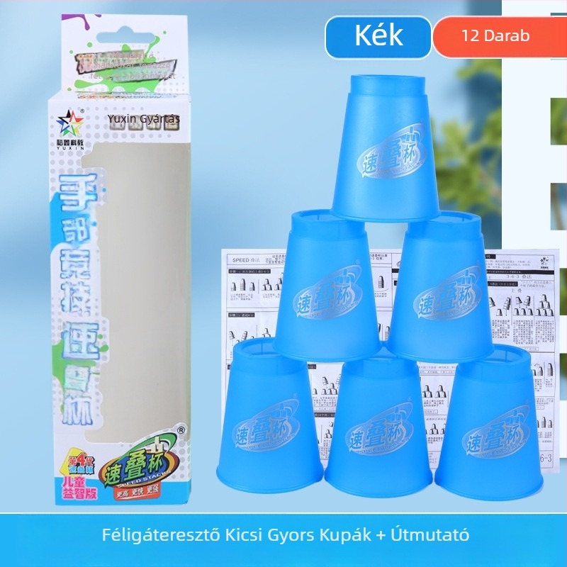 Yuxin torony pohár versenykészlet – műanyag fejlesztő játék 7–14 éveseknek, fejleszti a kéz–szem koordinációt, 3C tanúsítvány (kód 2009152203003176)