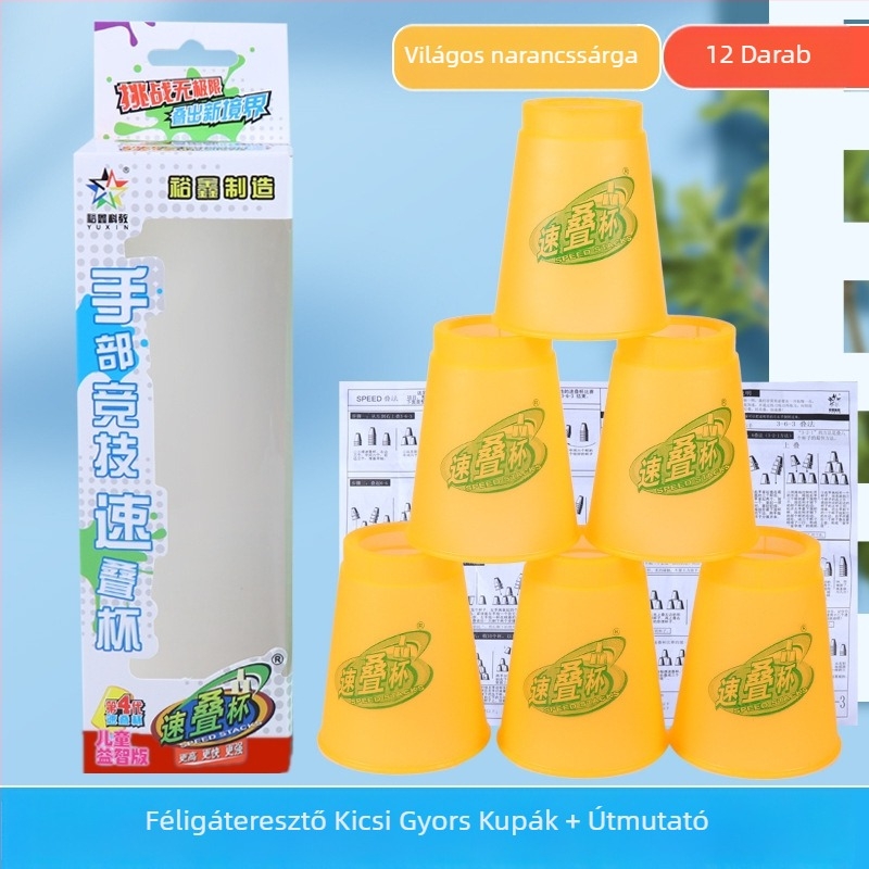 Yuxin torony pohár versenykészlet – műanyag fejlesztő játék 7–14 éveseknek, fejleszti a kéz–szem koordinációt, 3C tanúsítvány (kód 2009152203003176)