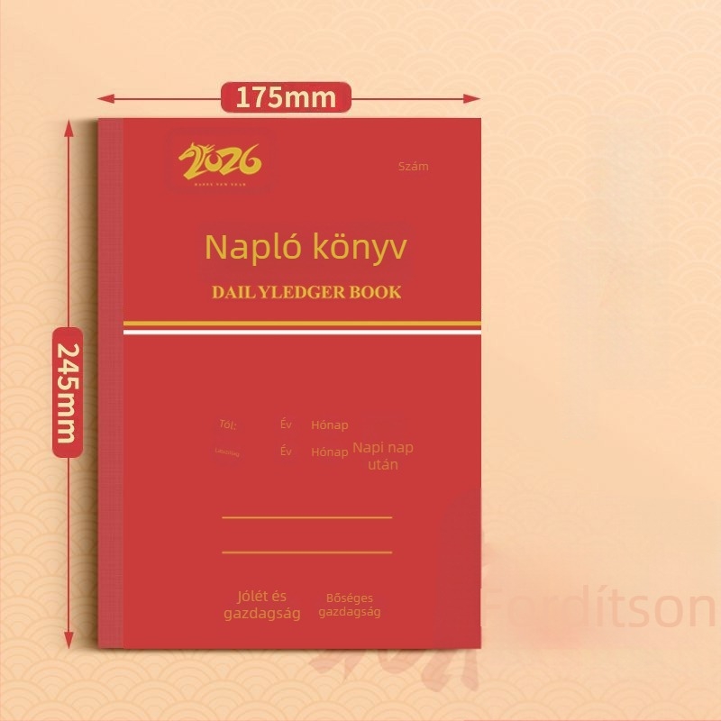 Bai shuo napi számviteli napló családi pénzügyeihez, drótos kötés, 70 g/m² papír, 50–100 oldal