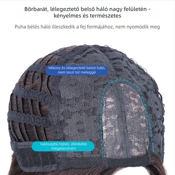 Rövid, egyenes paróka valódi emberi hajból, modell M038, nőknek, ősz haj fedése és volumen növelése