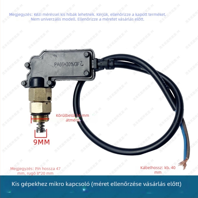 Magasnyomású autómosó pisztoly kapcsoló-összeállítás automata nyomás-szeleppel és mikroswitches dobozzal