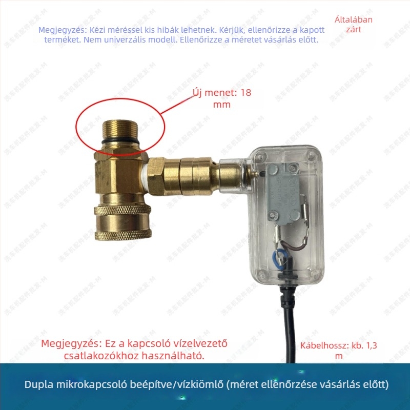 Magasnyomású autómosó pisztoly kapcsoló-összeállítás automata nyomás-szeleppel és mikroswitches dobozzal