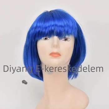 Rövid, egyenes hajú paróka, modell 006, univerzális illeszkedés, Di yang