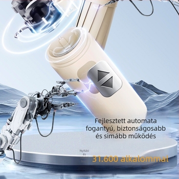 Női 24 bordás automata összecsukható esernyő – Reklám logóval, UV védelem UPF 40+, anyag 190T