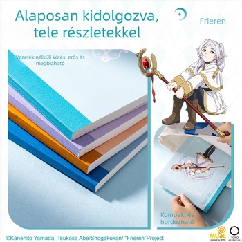 FLL202 Buried Fulilian közös márkájú notesz — spirálkötés, 40 oldal, 75 g/m² nyers fa pulp papír, japán-koreai stílus, karikatúra mintával