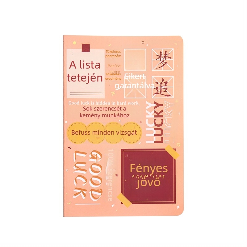 Jegyzetfüzet-napló varrt kötés, 60 oldal, 80gsm papír, papírvédő, Xufeng márka, japán/koreai aranyos stílus