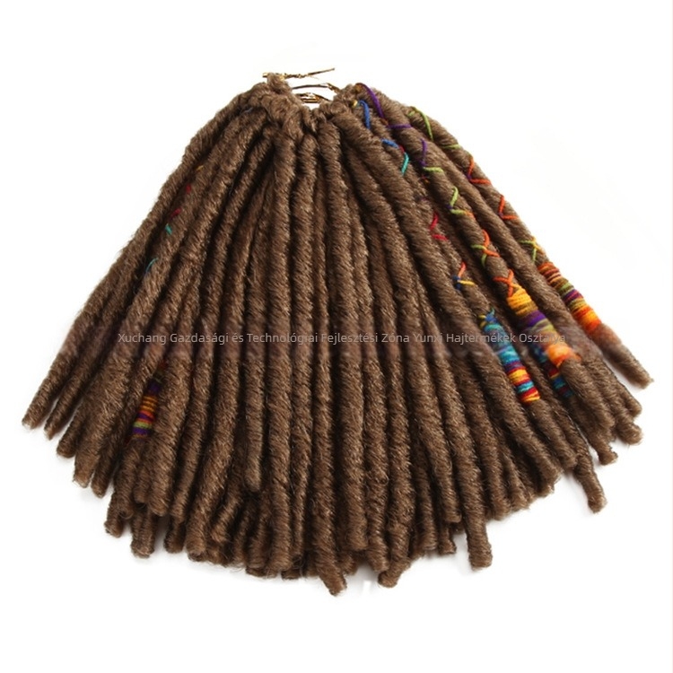 Crochet Locs paróka, japán selyem, alacsony hőmérsékletű lángállóság, mechanikus feldolgozás, nem alkalmas forró festésre
